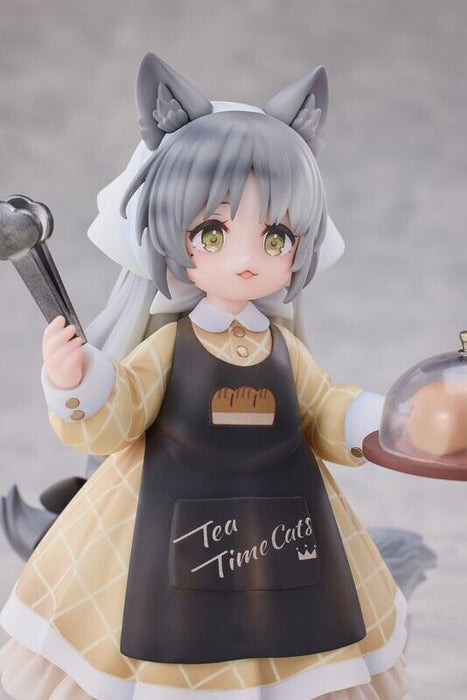 Tea Tea Time Cats Scene Bread House Clerk & Customer Set Figura Japón Oficial