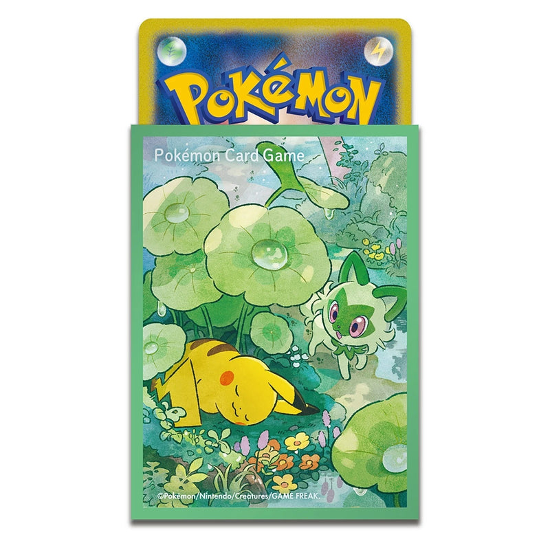 Pokemon Center Fundas para tarjetas originales Pikachu y Sprigatito Verde OFICIAL DE JAPÓN