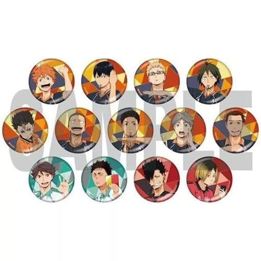 Haikyuu!! Glitter Sparkle Tin Badge Collection 2 All 13 types Set JAPAN OFFICIAL