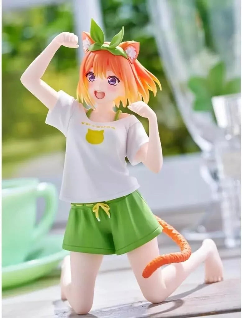 Desktop fofo Os quintessiais Quintuplets Yotsuba Nakano Cat Room Wear Figura