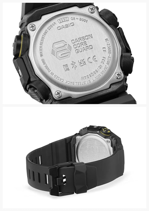 Casio G-Shock GA-B001CY-1AJF Schwarze Vorsicht gelbe Bluetooth-Männer beobachten Japan