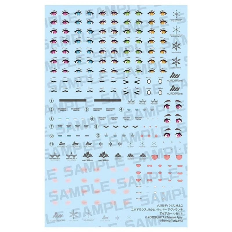 Kotobukiya Megami Device M.S.G Yggdrasis Garm Ripper Avalanche Eye Decal Set