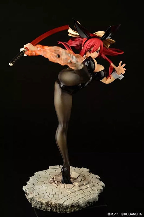 Fairy Tail Erza Scarlet High Kick ver. Black Bunny 1/6 Figure JAPAN OFFICIAL