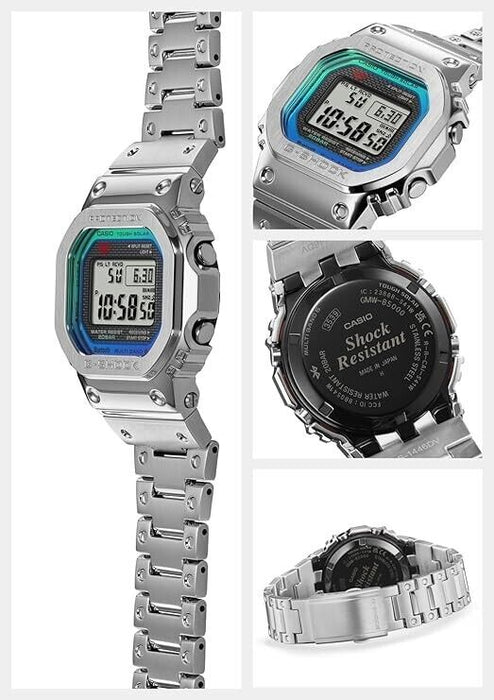 Casio G-Schock GMW-B5000PC-1JF Rainbow X Silver Digital Bluetooth Men's Watch
