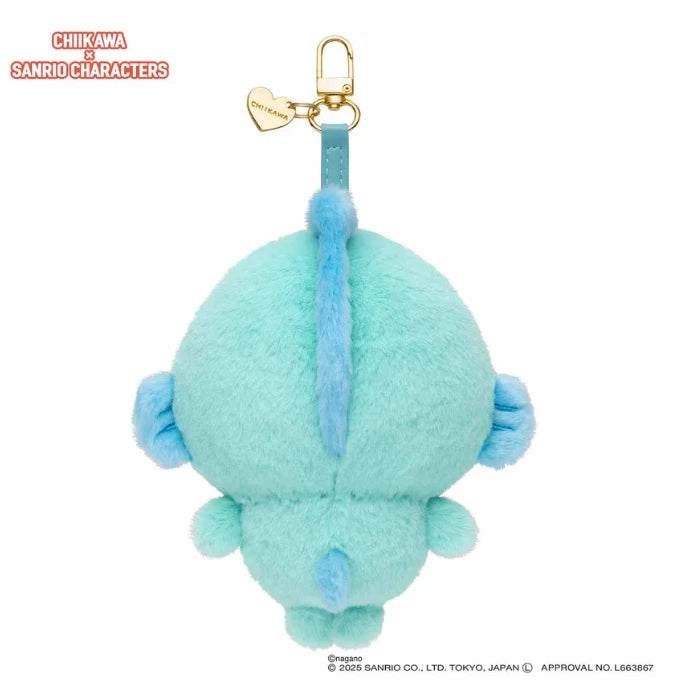 Chiikawa x Sanrio Characters Kiramekko Kurimanju x Hangyodon Plush Keychain
