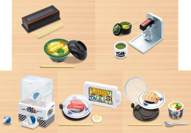 Kura Sushi Miniature Collection Set of 5 Capsule Toy Figure JAPAN OFFICIAL