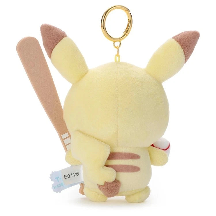 Pokemon Pokepeace Pikachu Baseball Ver. Plush Keychain JAPAN OFFICIAL