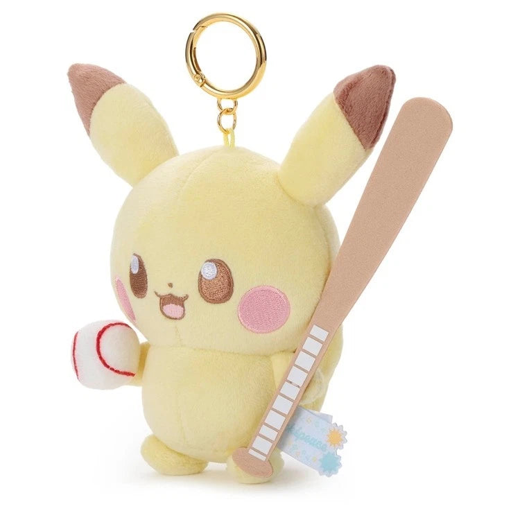Pokemon Pokepeace Pikachu Baseball Ver. Plush Keychain JAPAN OFFICIAL