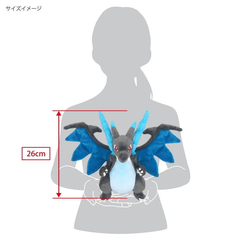 Pokemon All Star Collection Mega Charizard X S Plush Doll JAPAN OFFICIAL