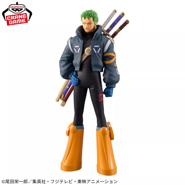 DXF The Grandline Series Roronoa Zoro e Jóias Bonney Egg Head Fig Set de 2