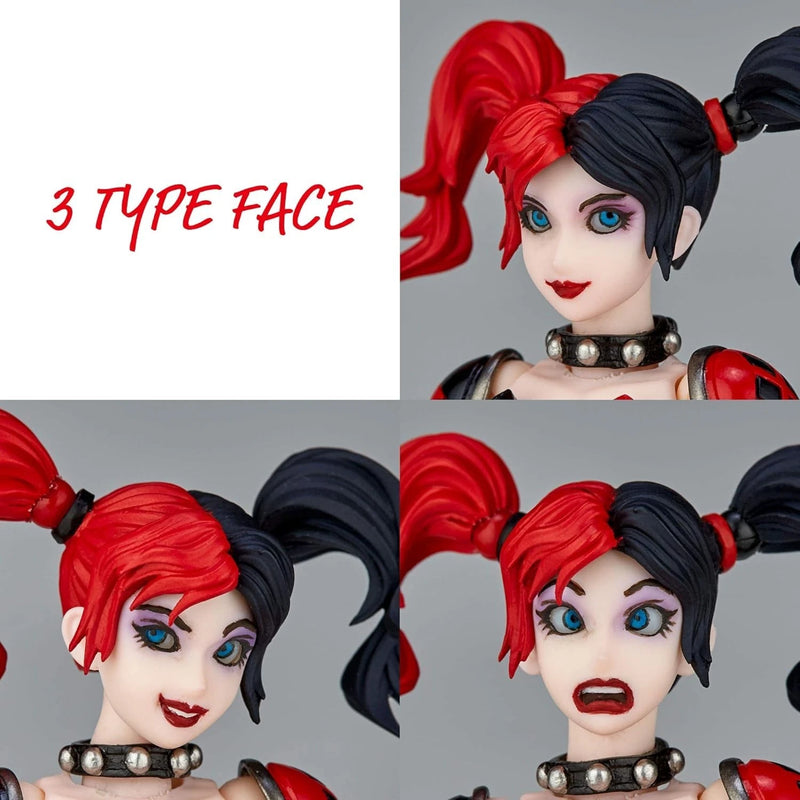 Revoltech Amazing Yamaguchi Harley Quinn Red x Black Ver. Action Figure JAPAN