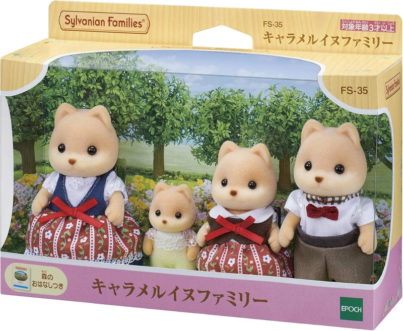 Epoch Sylvanian Families Caramel Dog Family FS-35 JAPAN OFFICIAL