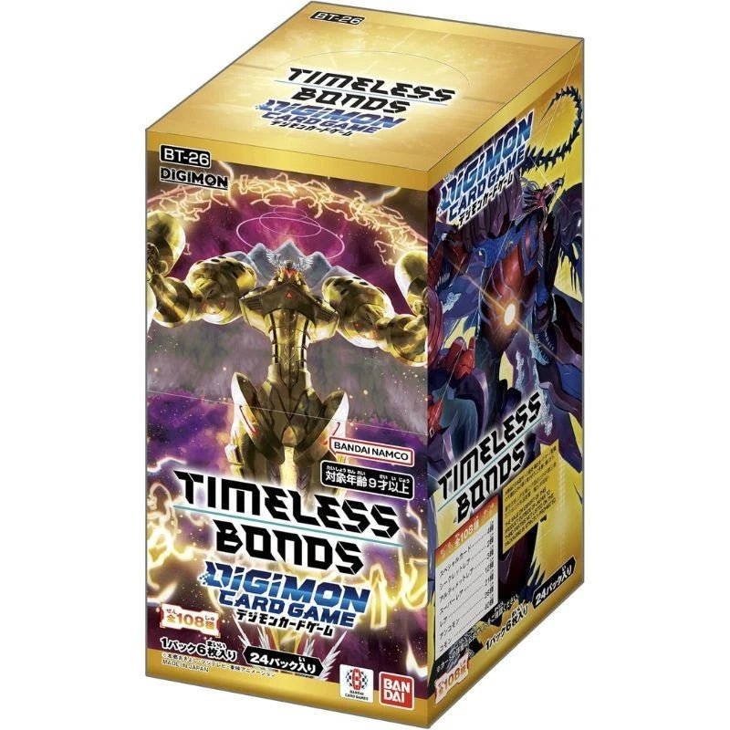 BANDAI Digimon Card Game Timeless Bonds BT-26 Booster Pack Box TCG JAPAN