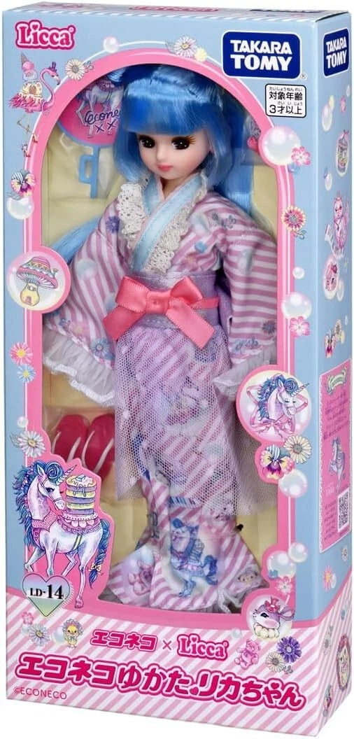 Takara Tomy Licca Chan Eco Neko Yukata Licca Chan LD14 Doll JAPAN OFFICIAL