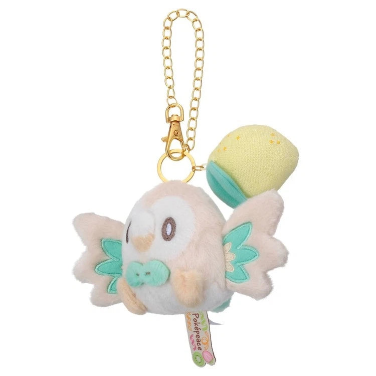 Pokemon Pokepeace Rowlet Colorful Ver. Plush Keychain JAPAN OFFICIAL