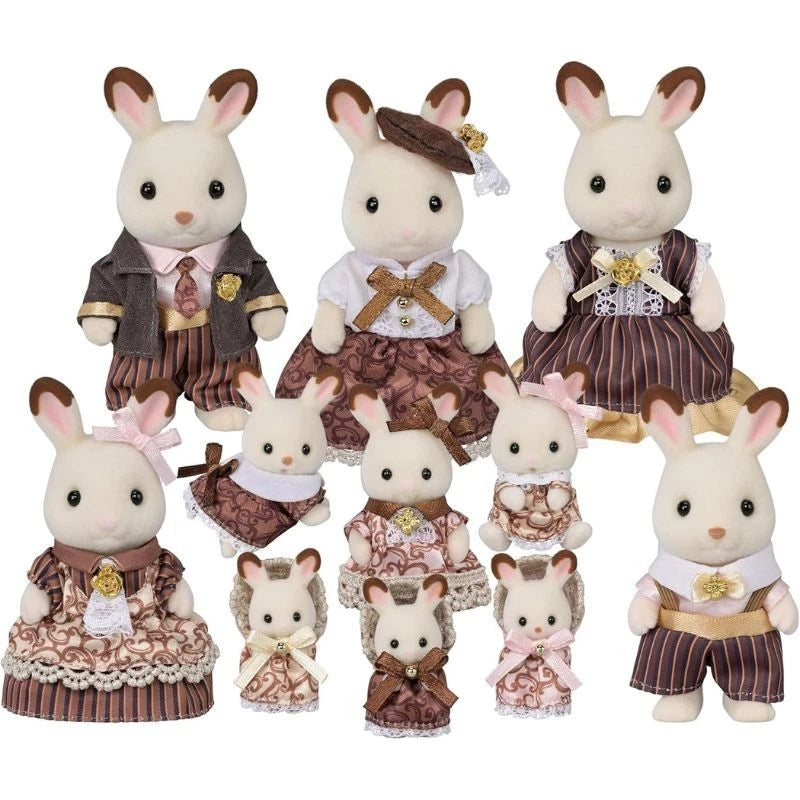 Epoch Sylvanian Families Chocolate Rabbit Family Anniversary Set C-74 JAPAN
