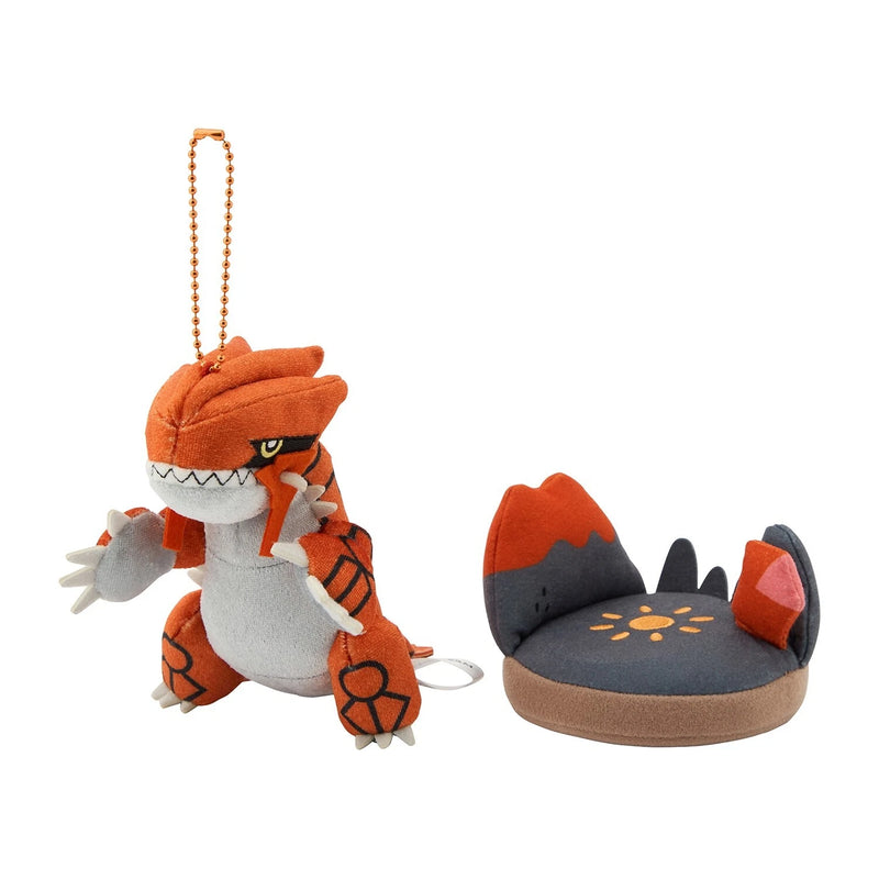Chaveiro de pelúcia Pokémon Center Original Otenki Team Groudon com campo JAPÃO