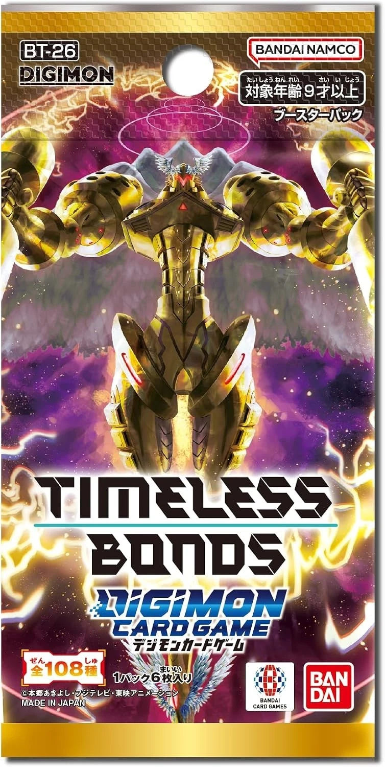 BANDAI Digimon Card Game Timeless Bonds BT-26 Booster Pack Box TCG JAPAN