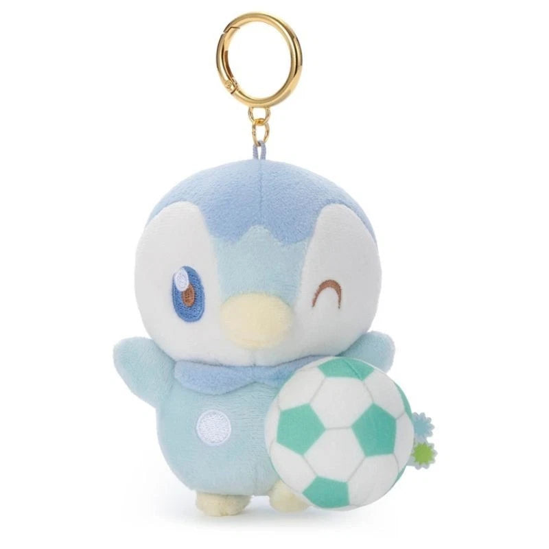 Pokemon Pokepeace Piplup Soccer Ver. Plush Keychain JAPAN OFFICIAL