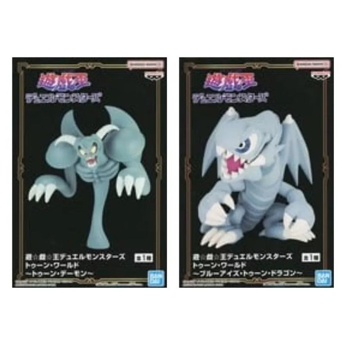 Banpresto Yu-Gi-Oh Toon World Toon Demon Blue-Eyes Toon Dragon Figure Set of 2