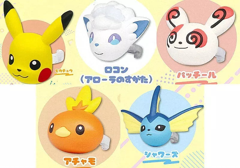 Pokemon Face Ring Mascot vol.6 Juego completo Cápsula de juguete OFICIAL DE JAPÓN