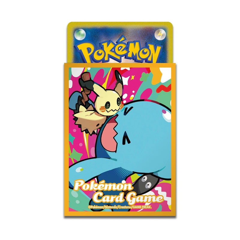 Buste per carte originali Pokemon Center Mimikyu e Wobbuffet arancione GIAPPONE
