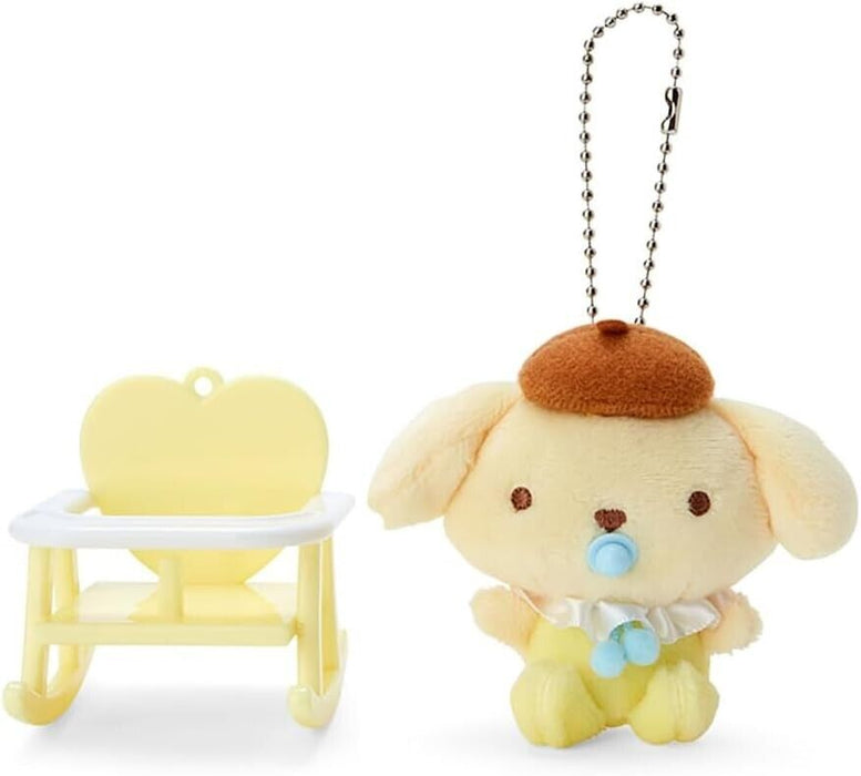 Sanrio personage pompompurin babystoel mascotte sleutelhanger pluche Japan officieel