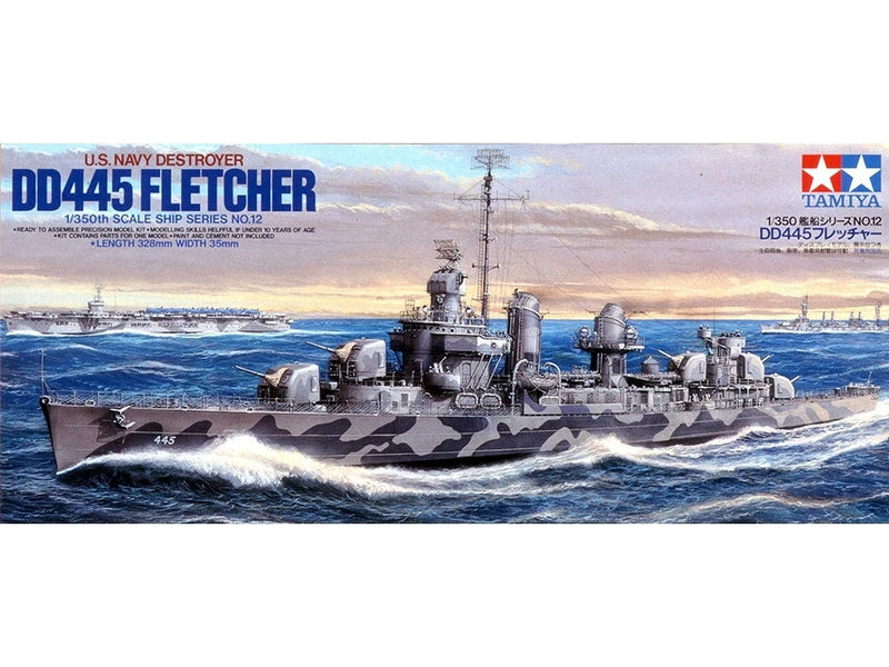 Tamiya Ship Series No.12 U.S.Navy Destroyer DD445 Fletcher 1/350 Model Kit JAPAN