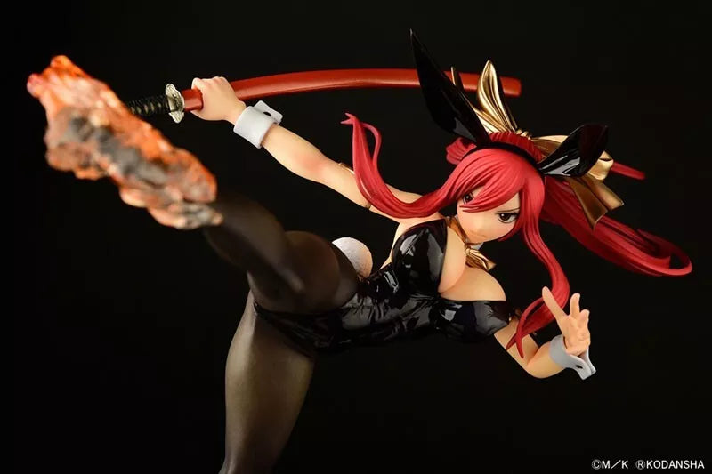 Fairy Tail Erza Scarlet High Kick ver. Black Bunny 1/6 Figure JAPAN OFFICIAL