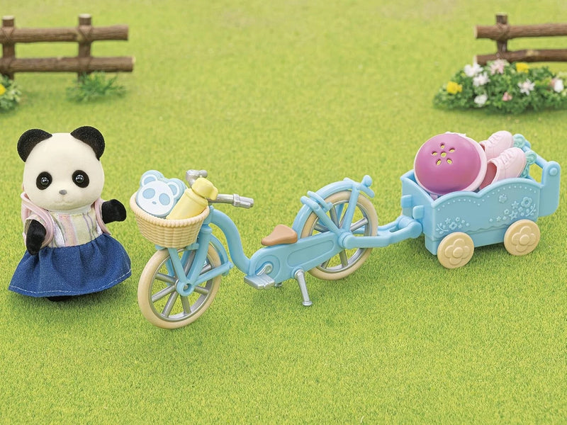 Epoch Sylvanian Families Runrun Cycling Set Panda Girl DF-17 Doll JAPAN OFFICIAL