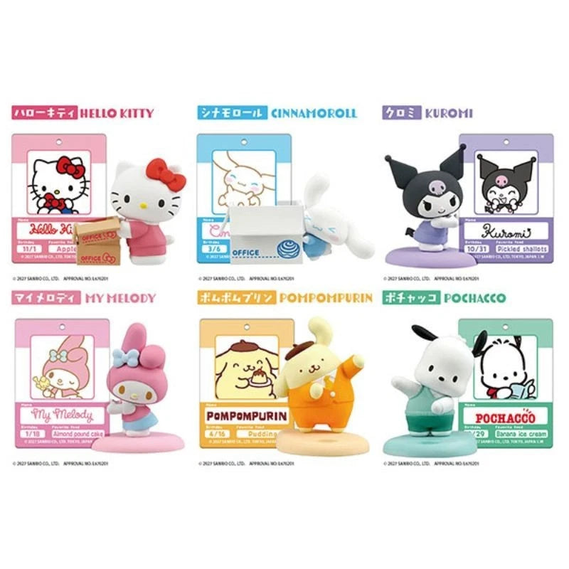 Motte Sanrio Characters Figure 6Pack Box JAPAN OFFICIAL