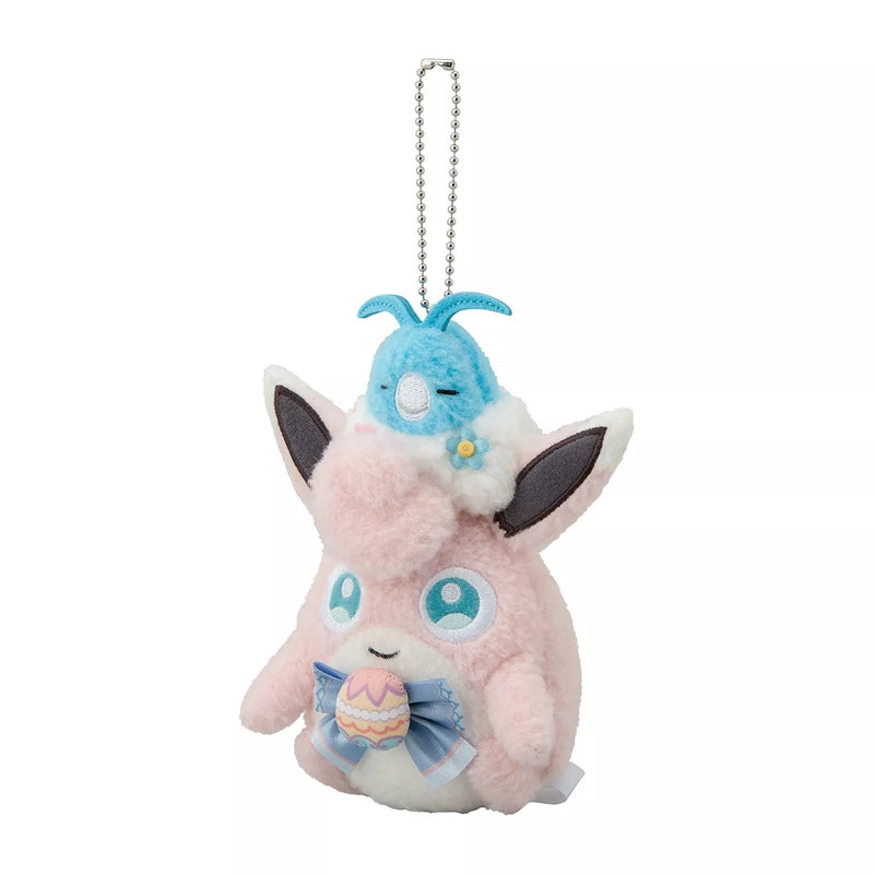 Pokemon Center Original Botanical Easter Wigglytuff &Swablu Plush Key Chain