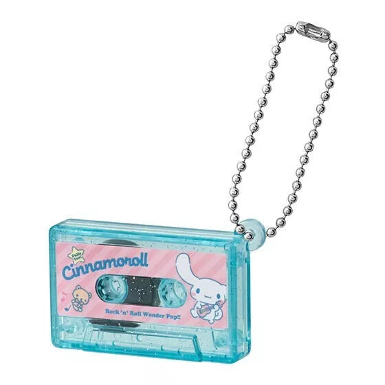 BANDAI Sanrio Characters Cassette Tape Charm Set of 8 Capsule Toy JAPAN OFFICIAL