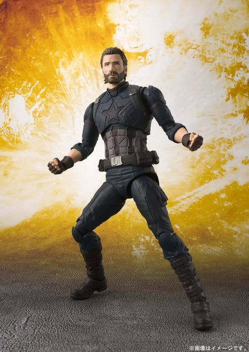 Bandai S. H. Figuarts Avengers Capitán América Figura de guerra Infinity Japón Japón