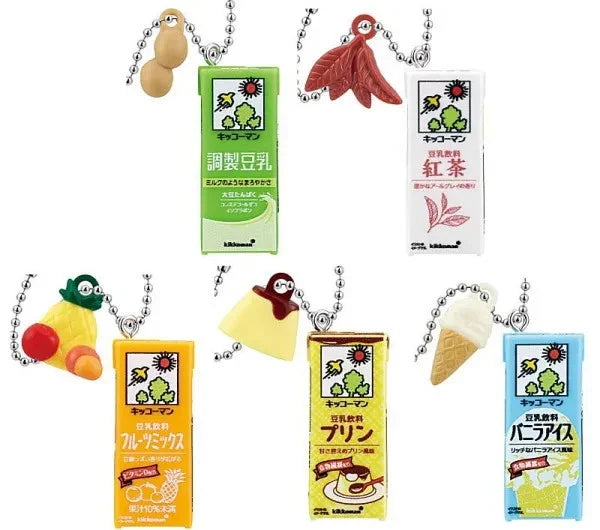 Takara Tomy Arts Kikkoman Soy Milk Miniature Charm 2 Complete Set Capsule Toy