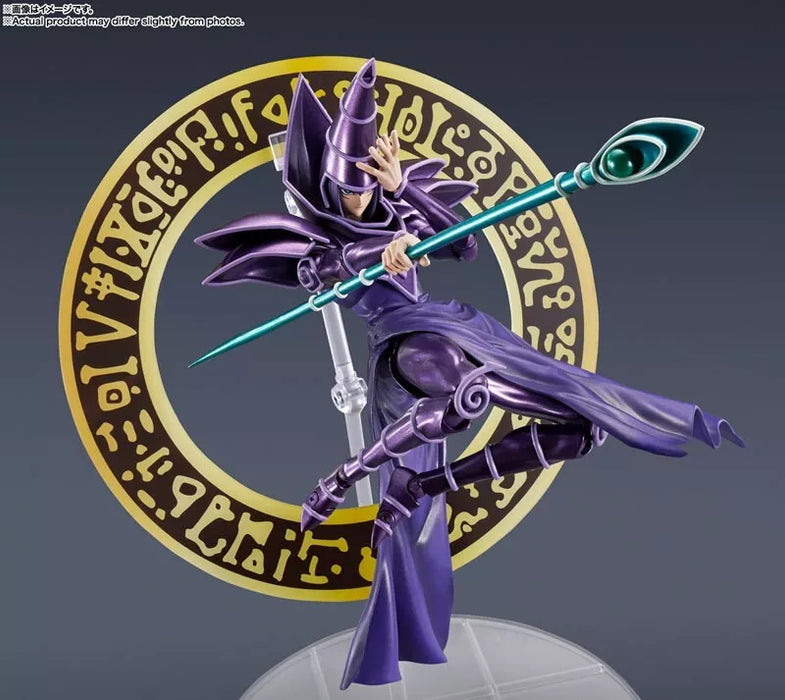 BANDAI S.H.MonsterArts Yu-Gi-Oh! Duel Monsters Dark Magician Action Figure JAPAN