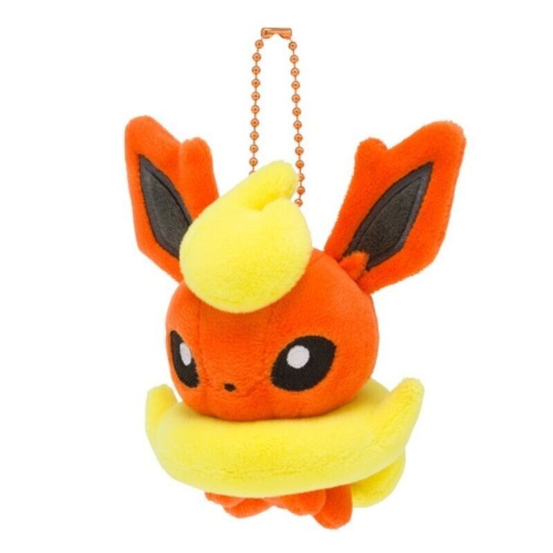 Pokemon Center Original Mocchiri Mascot Pokemon Dolls Keychain Flareon JAPAN