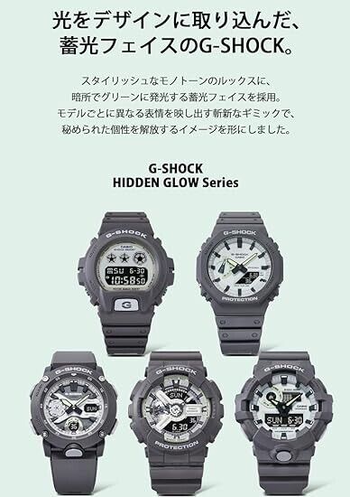 Casio G-Shock Hidden Glow-Serie DW-6900HD-8JF Digital Grey Männer beobachten Japan.