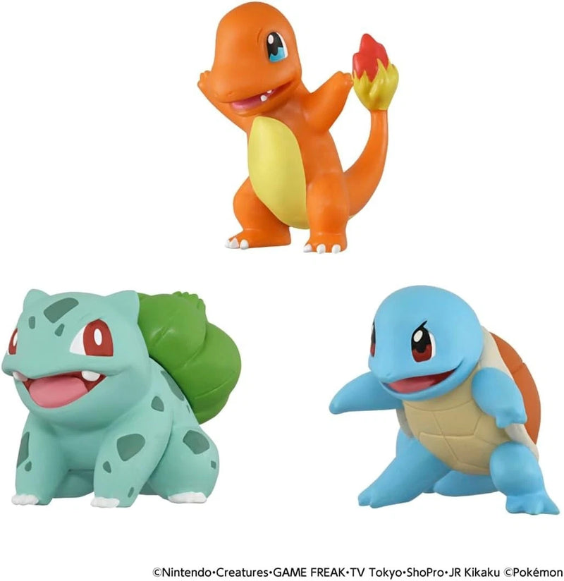 Pokemon Moncolle Pokemon 30th Anniversary Starter 3 Kanto Region Figure Set