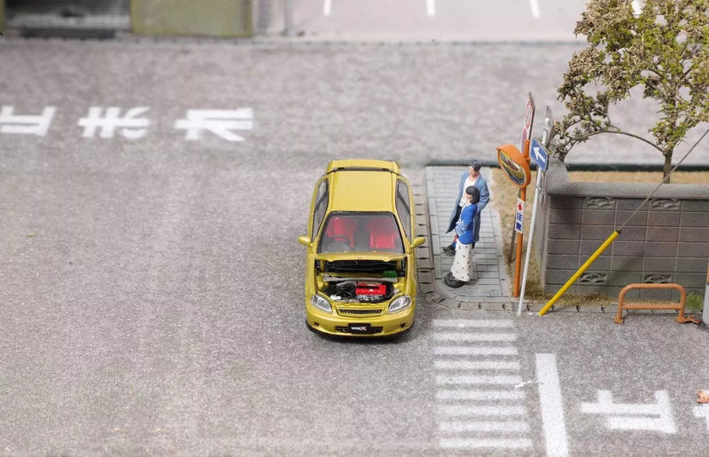 Honda Civic Type R EK9 Gold 1/64 Miniature Car JAPAN OFFICIAL