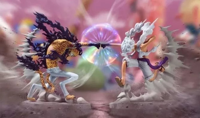 luffy vs rob lucci gear 5 Senkou Zekkei One Piece Luffy Gear 5 Rob Lucci Awakening Form Figure S — ToysOneJapan