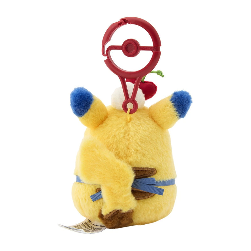 Pokemon Center Original Pikachu Diner Plush Keychain Heart JAPAN OFFICIAL