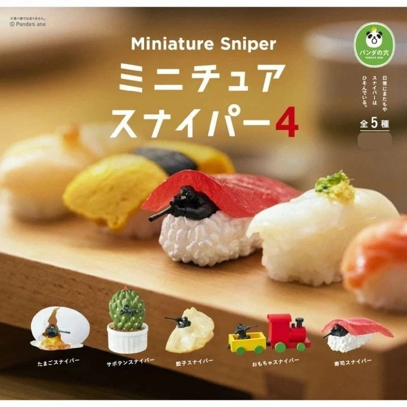 Takara Tomy Arts Panda's Ana Miniature sniper 4 Complete Set Figure Capsule Toy