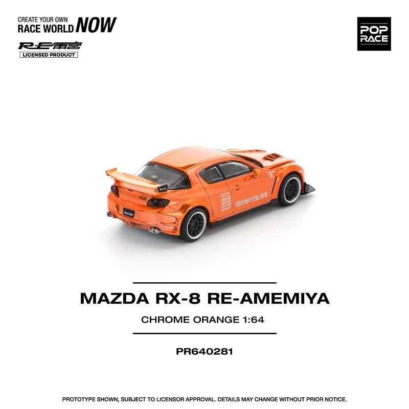Mazda RX-8 RE-Amemiya Chrome Orange 1/64 Voiture miniature JAPON OFFICIEL