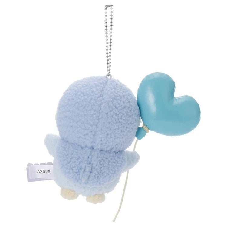 Pokemon Pokepeace Piplup Mellow Heart Plush Keychain JAPAN OFFICIAL