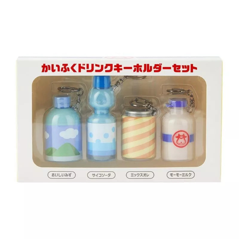 Pokemon Center Original Pokemon Sento Drinks Keychains Set JAPAN OFFICIAL