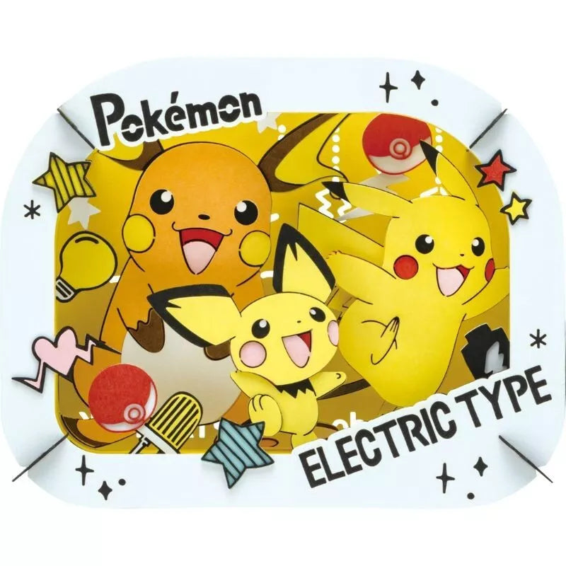 Pokemon Center Original Paper Theater Pichu & Pikachu & Raichu JAPAN