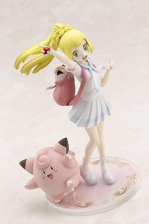 Kotobukiya Ganba Lillie & Clefairy Pokemon Center Original Figure JAPAN OFFICIAL