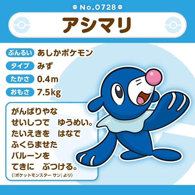 Pokemon Center Original Pokemon Fit 728 Popplio Plush Doll JAPAN OFFICIAL