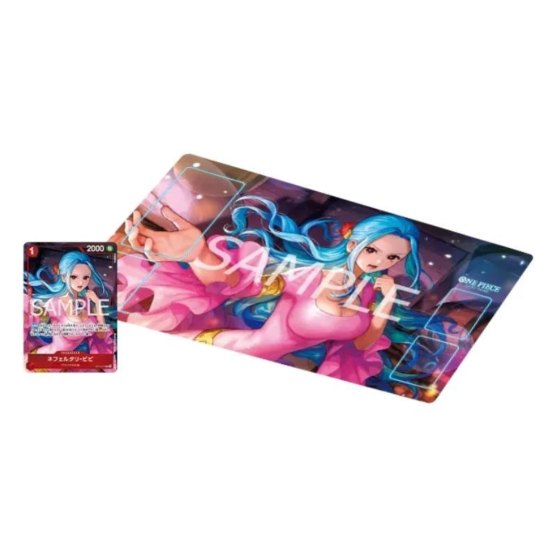BANDAI ONE PIECE Card Game Official Playmat Nefertari Vivi Promo Card Set JAPAN